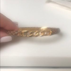 24kt gold plated Italian bangle bracelet